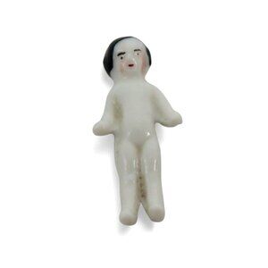 Miniature Frozen CHARLOTTE Doll and Victorian WASHSTAND Germany Vintage